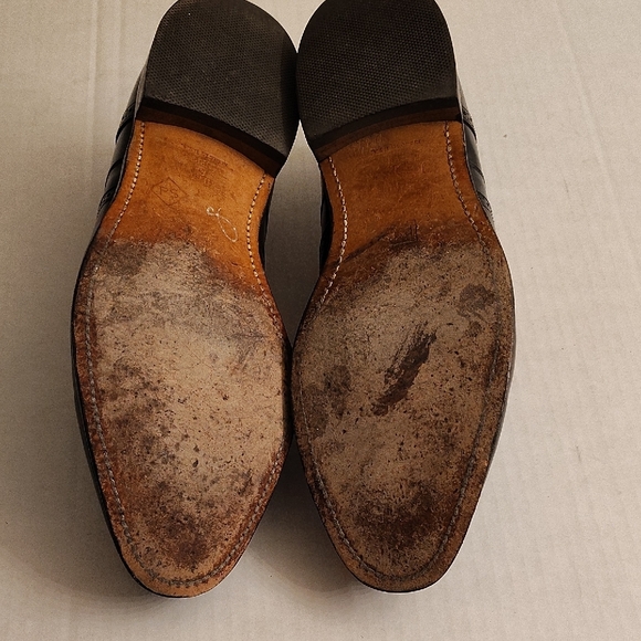 Johnston & Murphy Leather Size 10.5 Made In USA Classic Black Oxfords 6S X main image 4